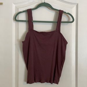 Express crop top plum large